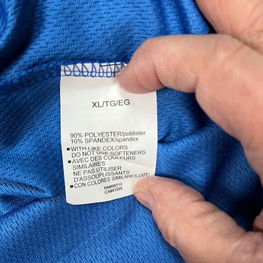Under Armour‎ Polo Shirt Mens XL Blue Short Sleeve 3-Button Placket HeatGear EUC